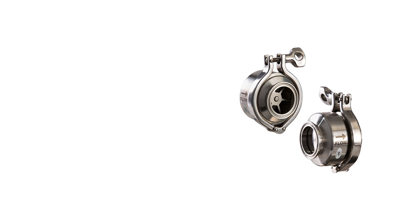 Südmo Hygienic Non-Return Valves F264J provide reverse flow protection with stainless steel construction and optimized cleanability.