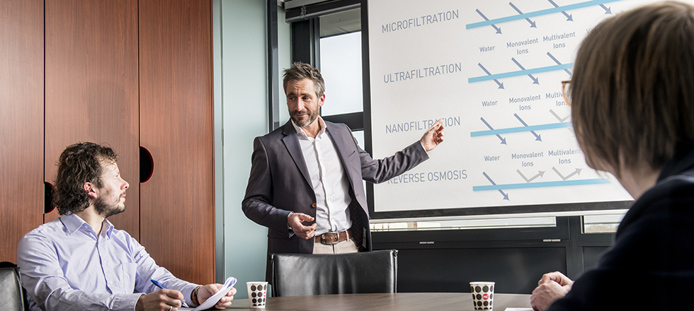 Presenter giving a presentation