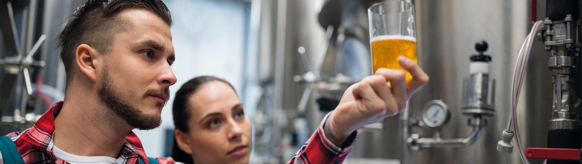 People looking at beer