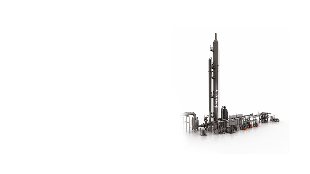 Pentair Advanced Amine Technology with live industry-tested solvents enables businesses to capture and extract value from their CO2 by-product.